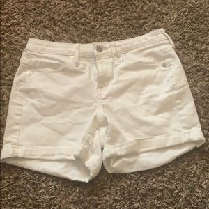 Target White High Rise Midi shorts
